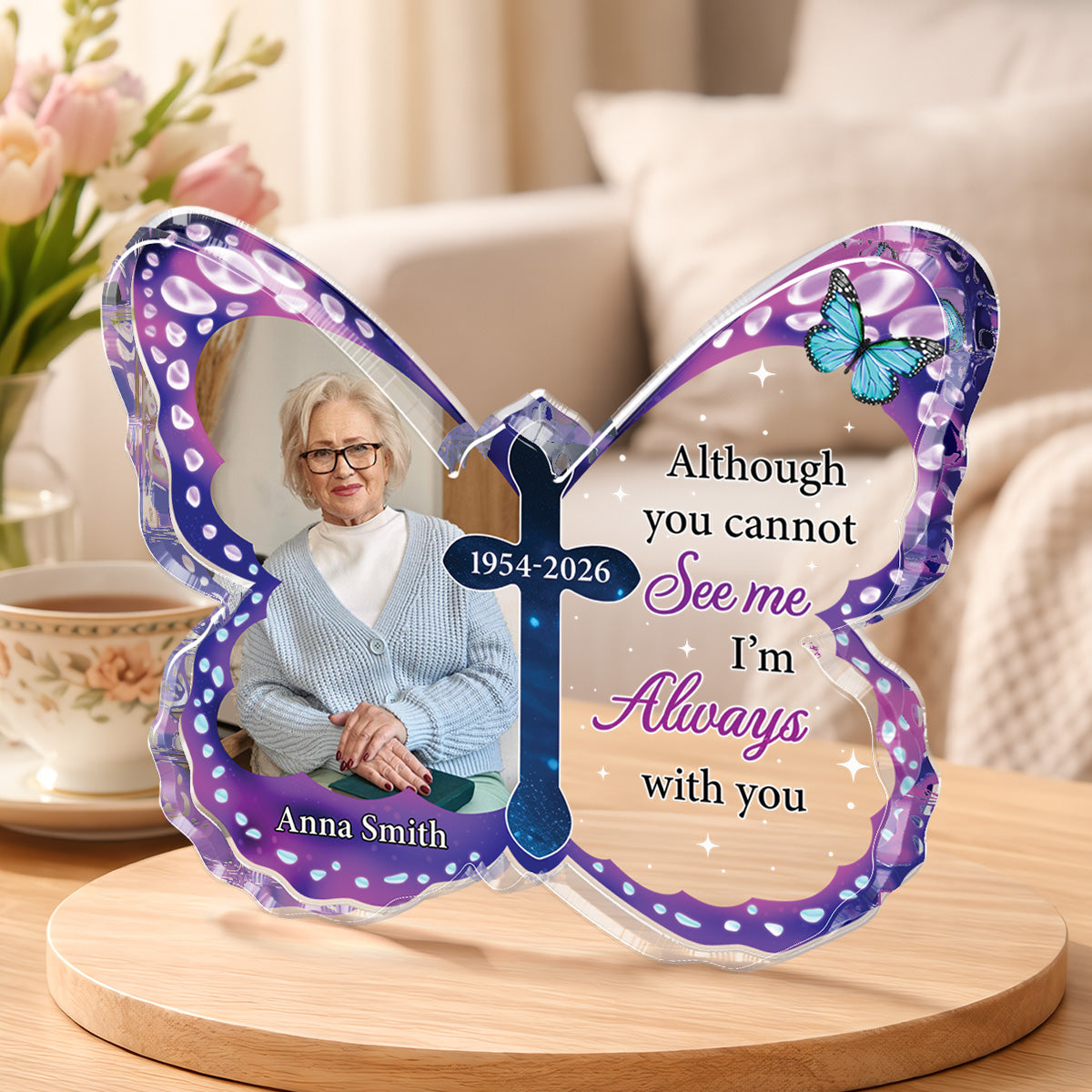 Personalised I'm Always With You Memorial Acrylic Plaque with Photo for Him/Her